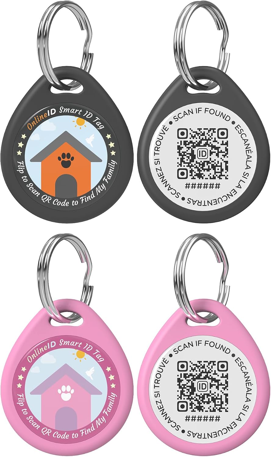 1 Pack Personalized Cat Tags,QR Code Pet ID Tags with Online Profile systerm,Editable Any Names and Phone numbles,Black,S - Image 10