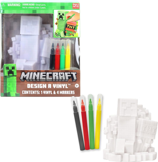 Tara Toys Minecraft Design A Vinyl toy figure kit with markers front packaging view