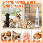 Pet paw clipper being rinsed under a water tap demonstrating its waterproof features.