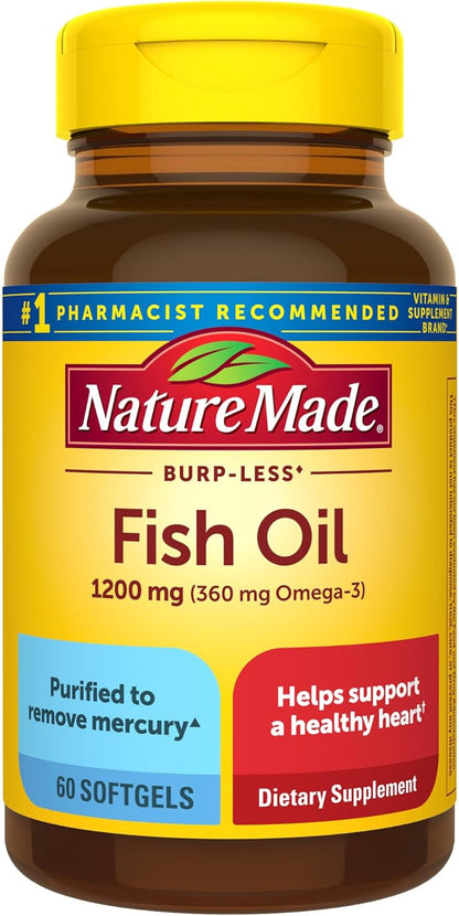 Fish Oil 1200mg, 100 Softgels, Fish Oil Omega 3 Supplement For Heart Health - Image 13