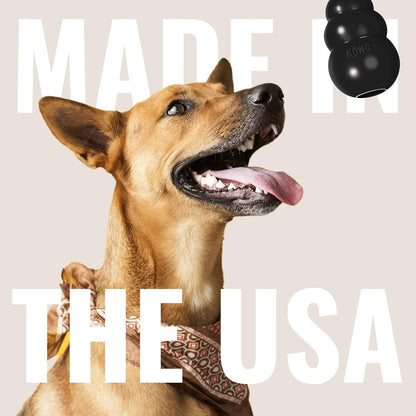 KONG Extreme interactive puzzle toy stuffed with peanut butter treats