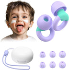Justrvn kids ear plugs front view with storage case