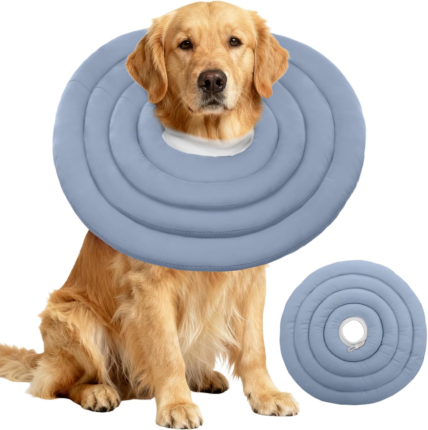 IDOMIK Dog Recovery Collar, Waterproof Soft Dog Cone After Surgery, Comfy Protective Elizabethan Collar Alternative for Dogs Cats, Adjustable Pet Neck Donut Cone Anti-Licking Biting Wounds,Pink,M - Image 9