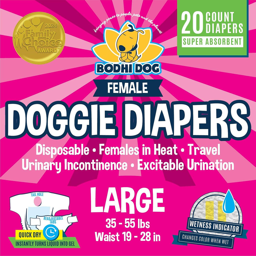 Comfort fit stretchable elastic waistband dog diapers designed for female dogs in season