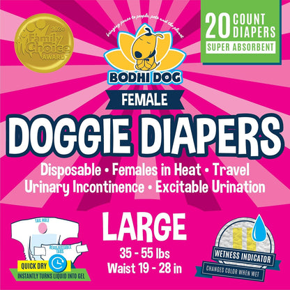 Comfort fit stretchable elastic waistband dog diapers designed for female dogs in season