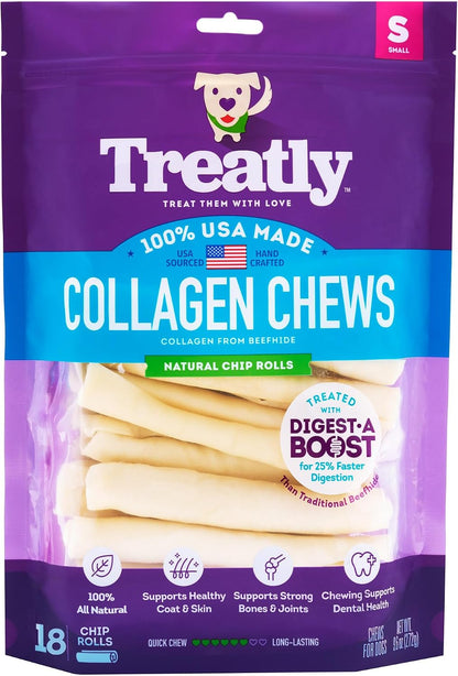 USA Collagen Chip Rolls Assorted Dog Chew Treats - Natural Flavor, 10oz/1 Pack - Image 14