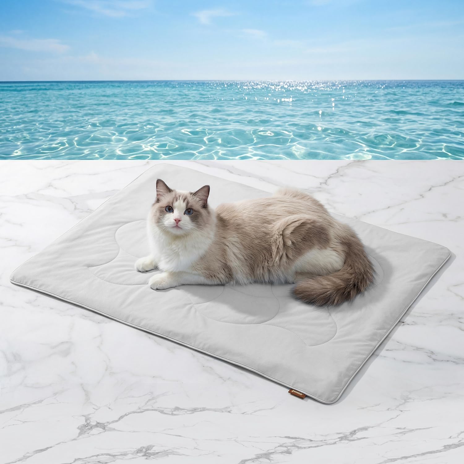 ZOMISIA Premium Cooling Blanket for Large Dogs - Q-MAX>0.5 Breathable Washable Dog Cooling Mat, Travel Soft Pet Summer Essentials, Grey, 40"x50" - Image 12