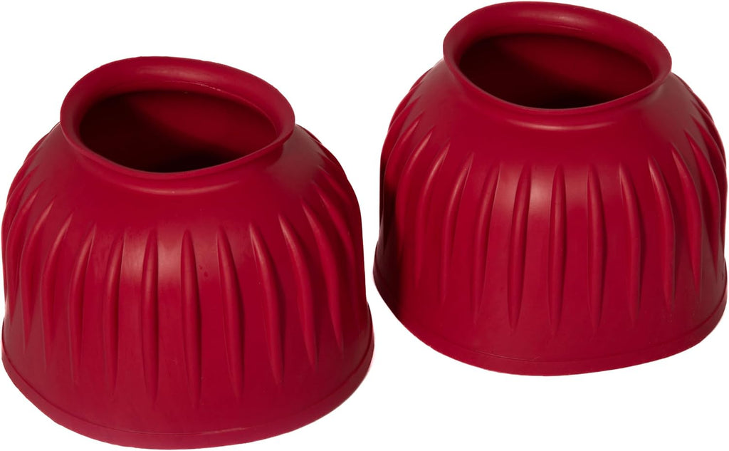 Durable rubber pull on bell boots with comfortable rolled collar detail