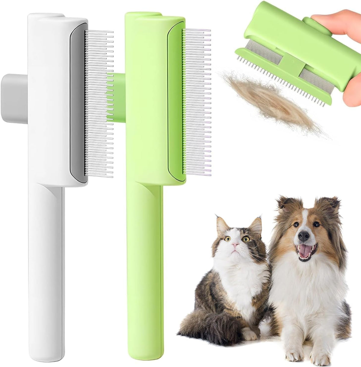 Fecovanti flea comb and pet grooming tool front view