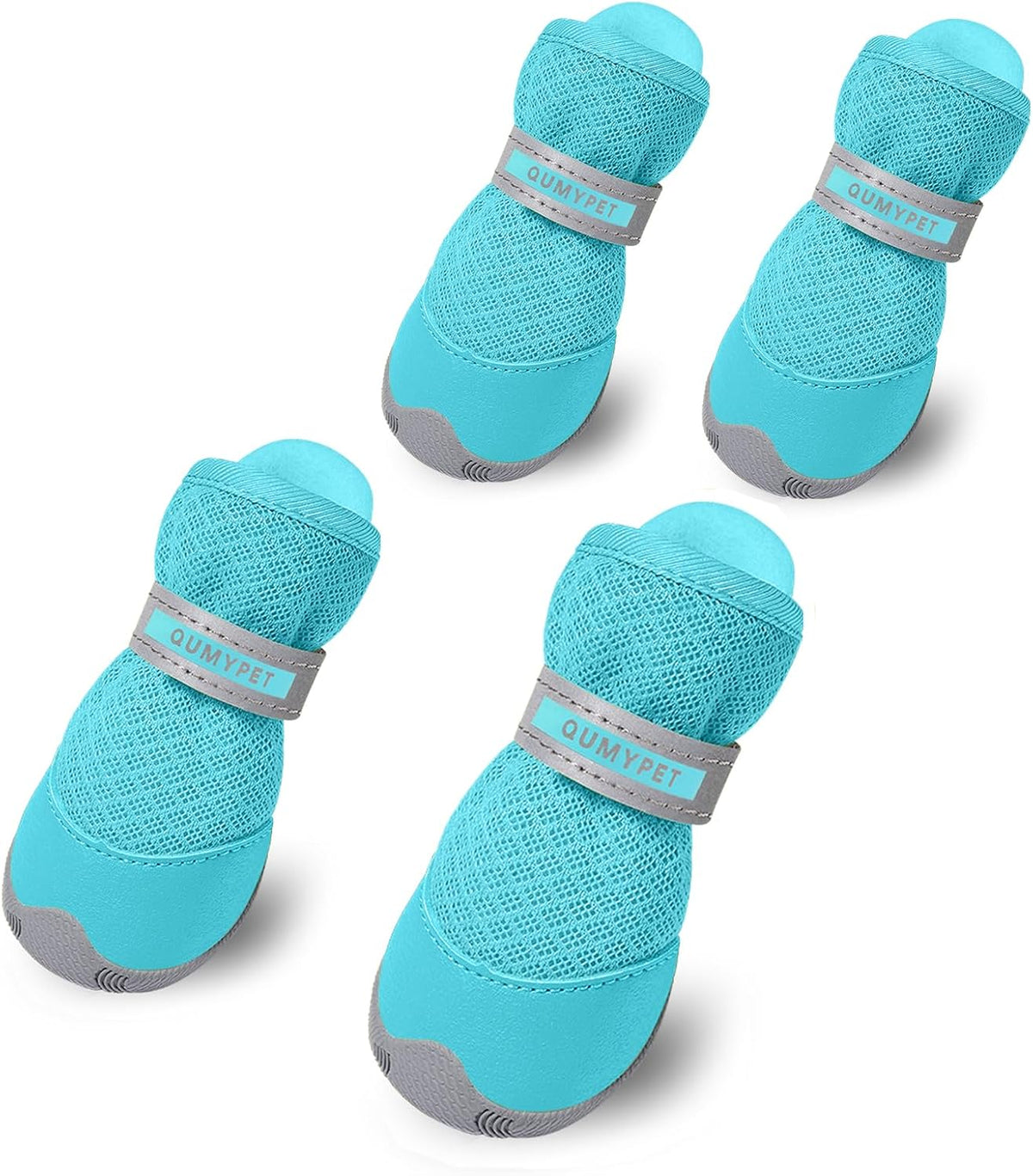 Qumy size 2 pink dog boots set of four