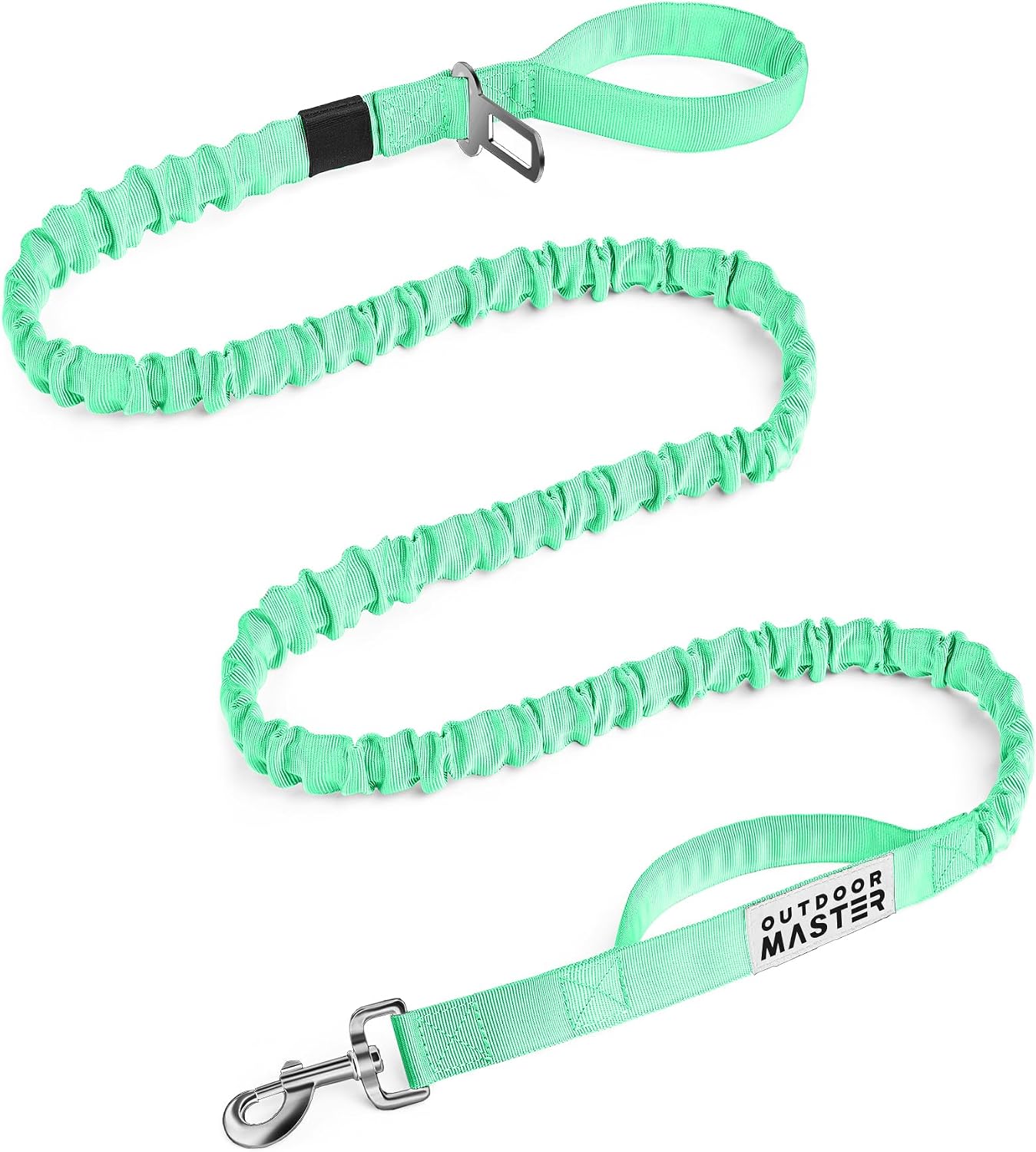 OutdoorMaster Bungee Dog Leash, Heavy Duty Dog Leash with Shock Absorption, 2 Padded Handles Training Leash, Improved Dog Safety and Comfort - Black Upgraded, 6 FT - Image 14