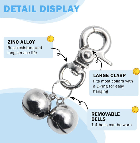 SCENEREAL pet hanging ring bell accessories attached to a collar D ring