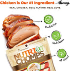 NutriChomps rawhide free dog treats chicken flavor close up texture
