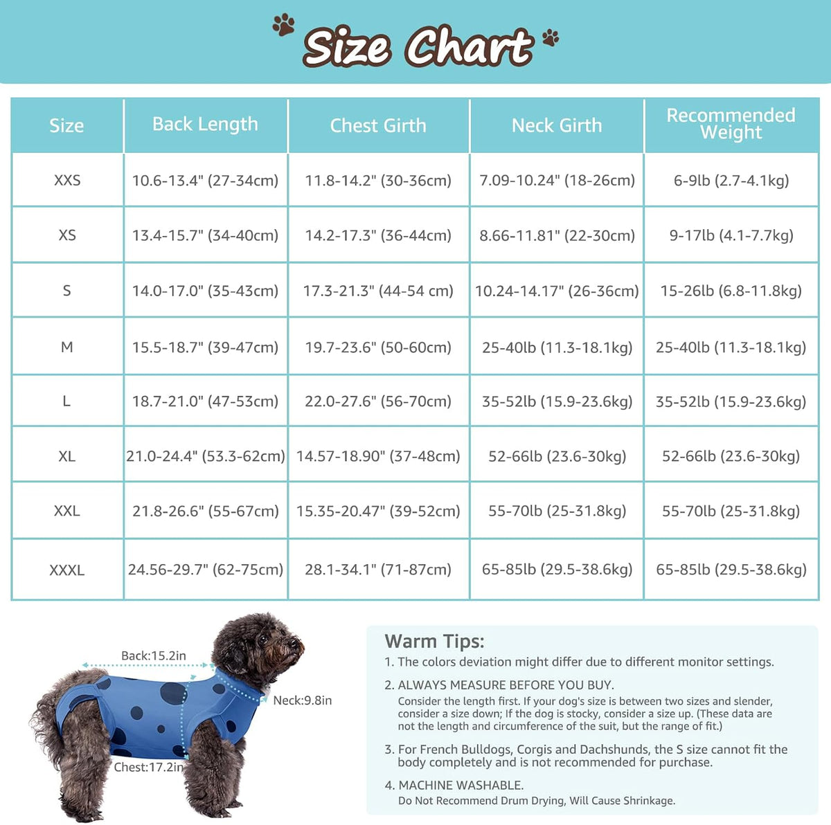 Comwish soft e collar alternative for small female dogs spay recovery