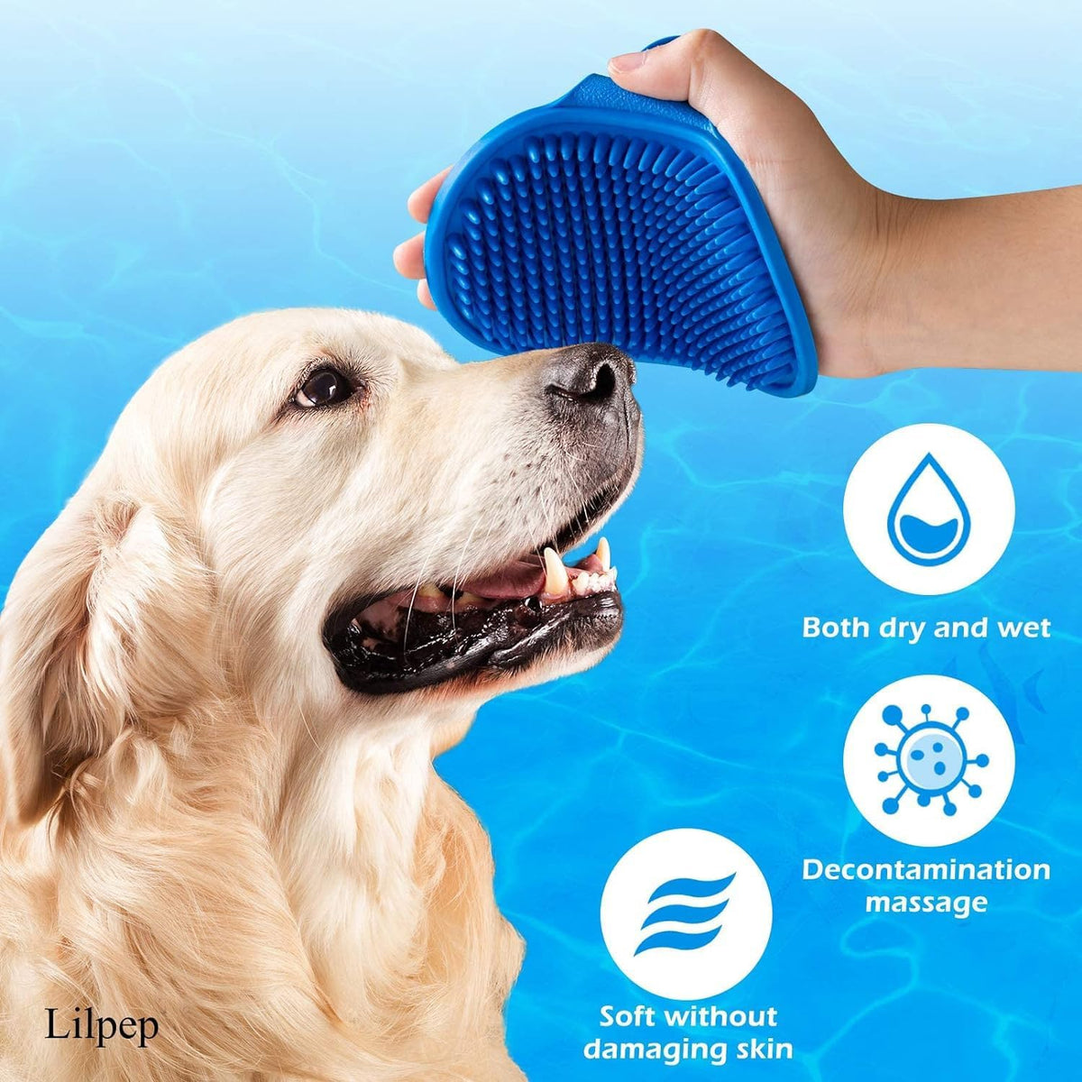 Lilpep pet deshedding tool pack of 2 commercial packaging