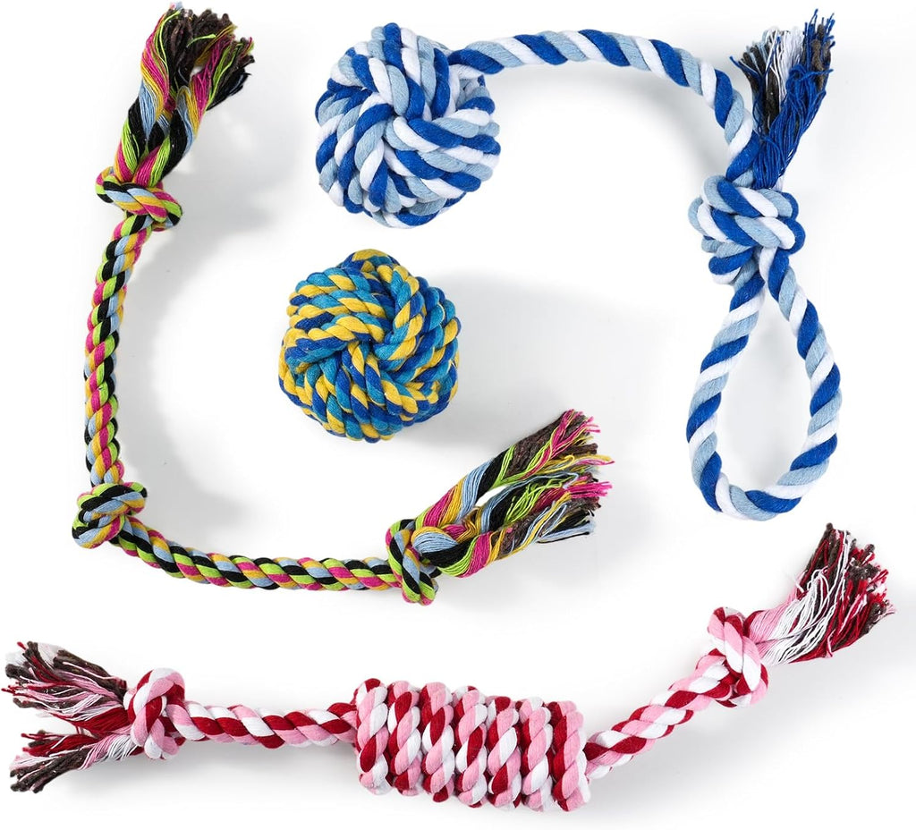 Wodoca machine washable dog rope toy package elements detailing the dental floss texture
