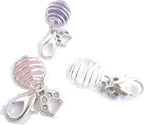 DogTrust crystal pet jewelry attached securely to a durable fabric dog collar ring for daily wear