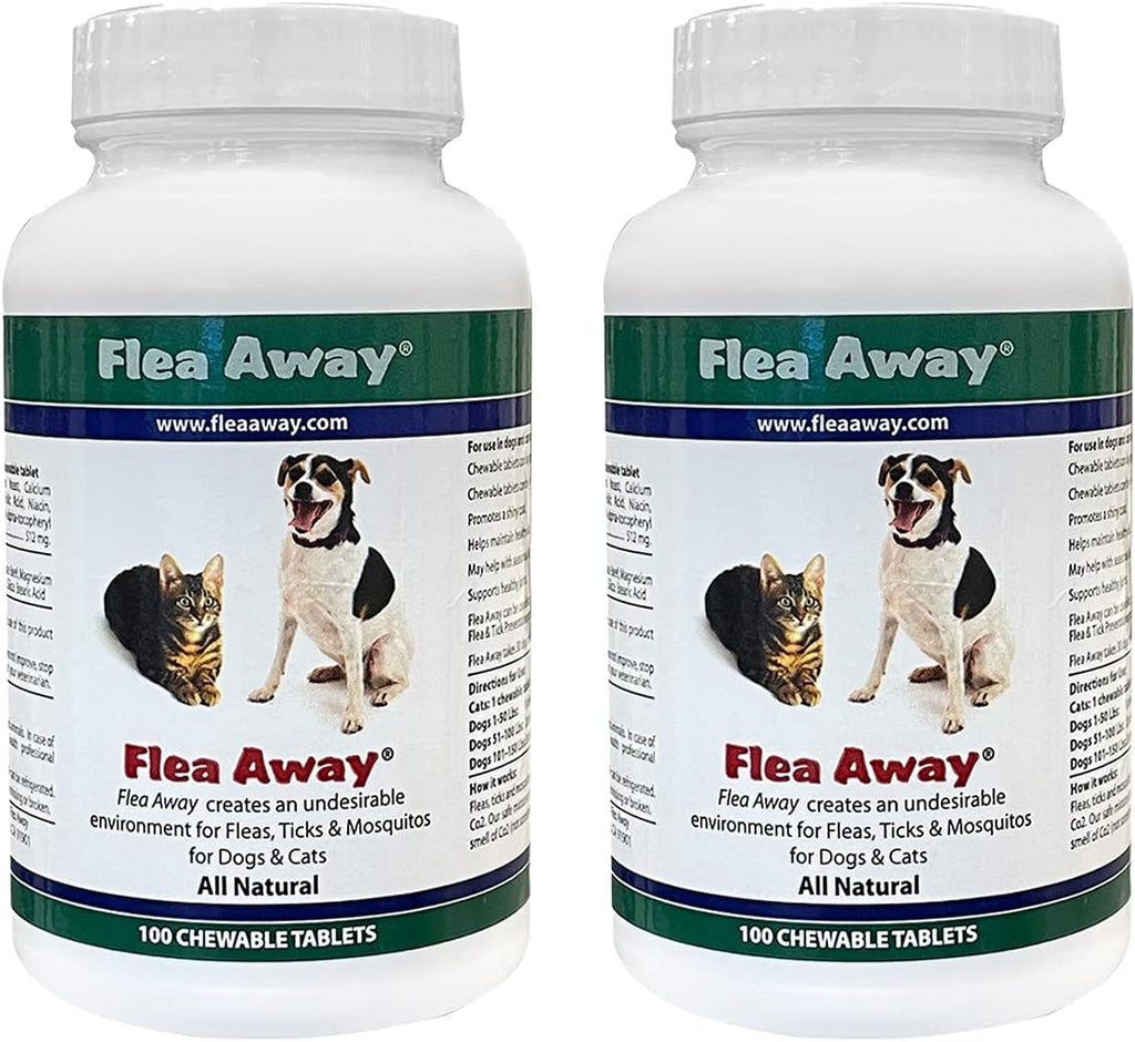 Flea Away natural pest barrier chewable tablets for cats and dogs