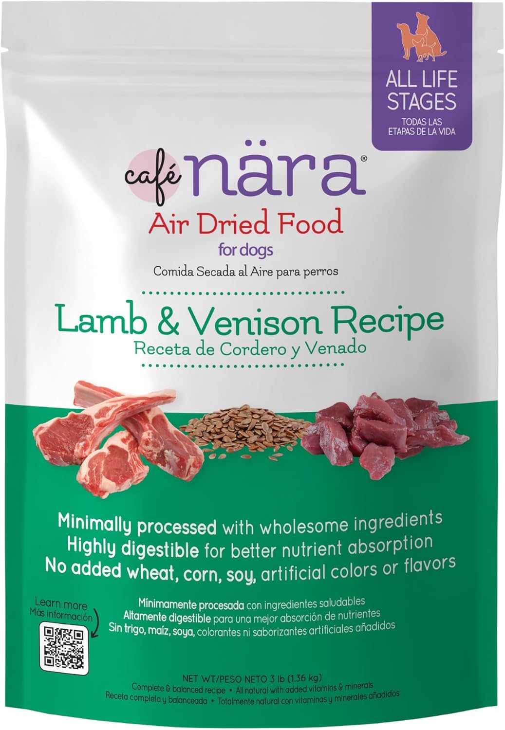 Caf Nara - Lamb Air-Dried Food for Dogs - Complete Meal, Food Topper or Treat - Minimally Processed & Highly Digestible - for All Breeds & Ages - Wheat, Corn & Soy Free - Made in USA - 3 lb Bag - Image 10