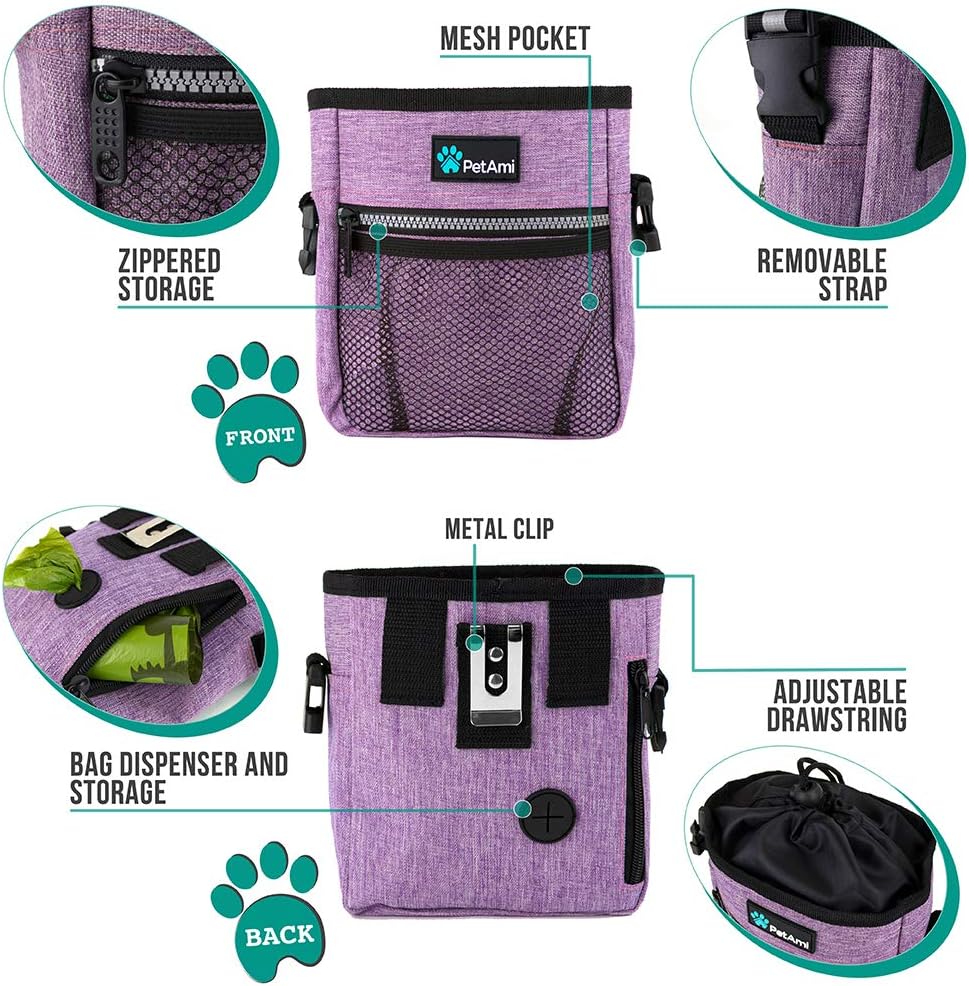 Imported hands-free dog training fanny pack with waist strap.