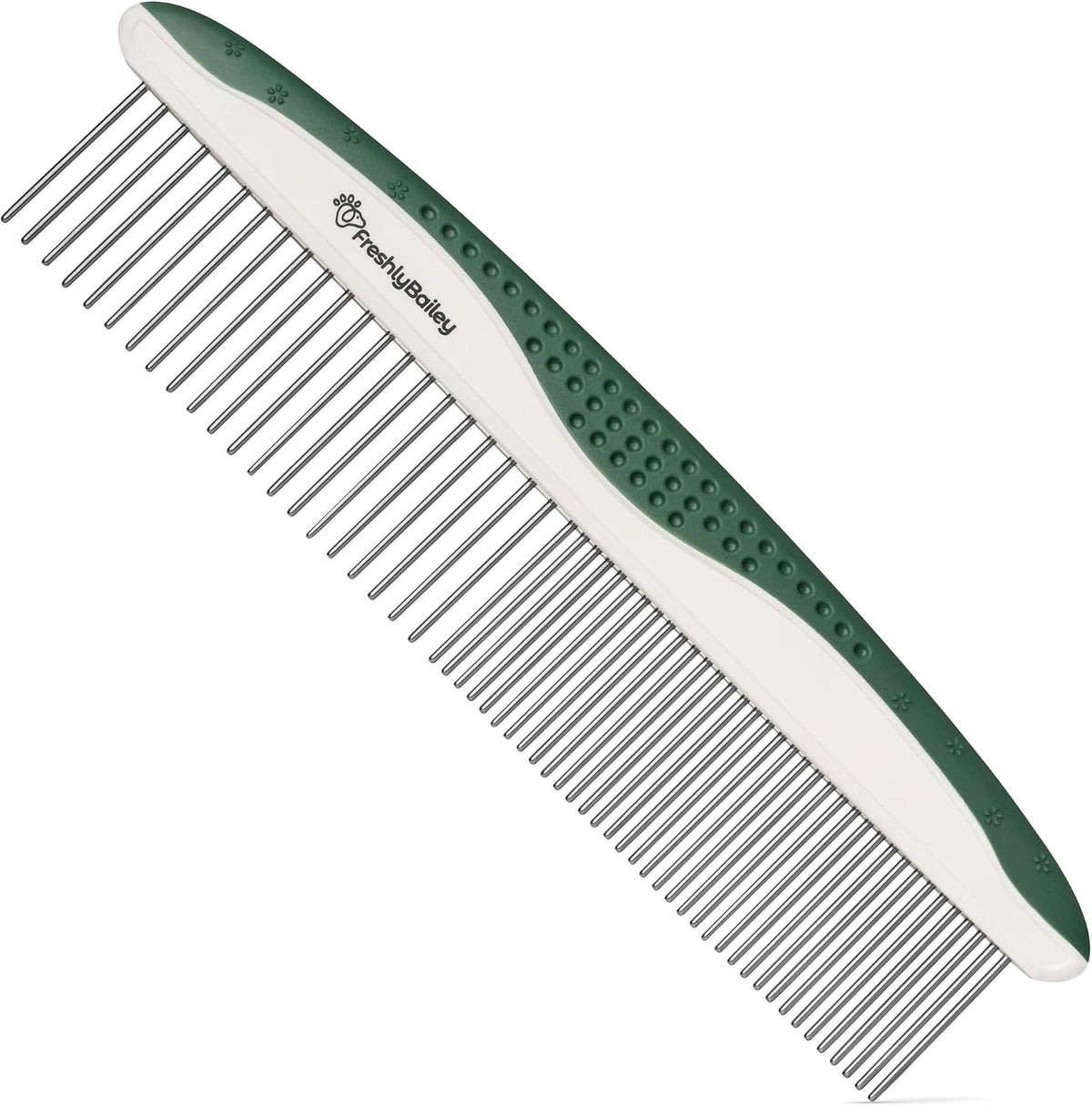 Freshly Bailey Metal Dog Comb front view