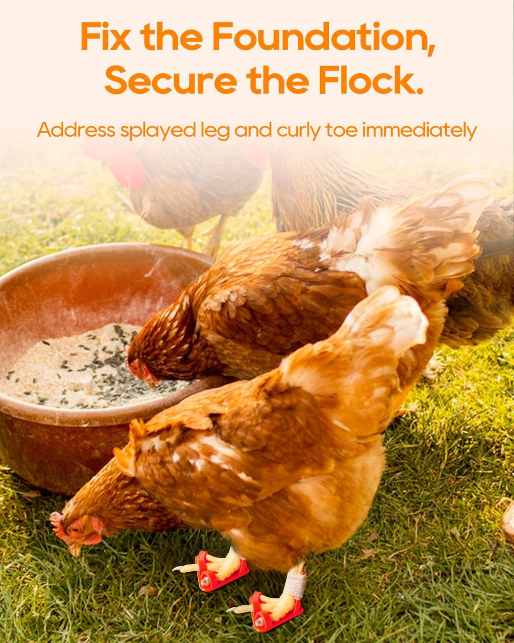 DHOEM veterinary grade poultry leg support equipment