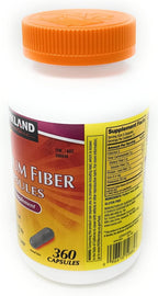 Kirkland fiber supplement bottle back instructions