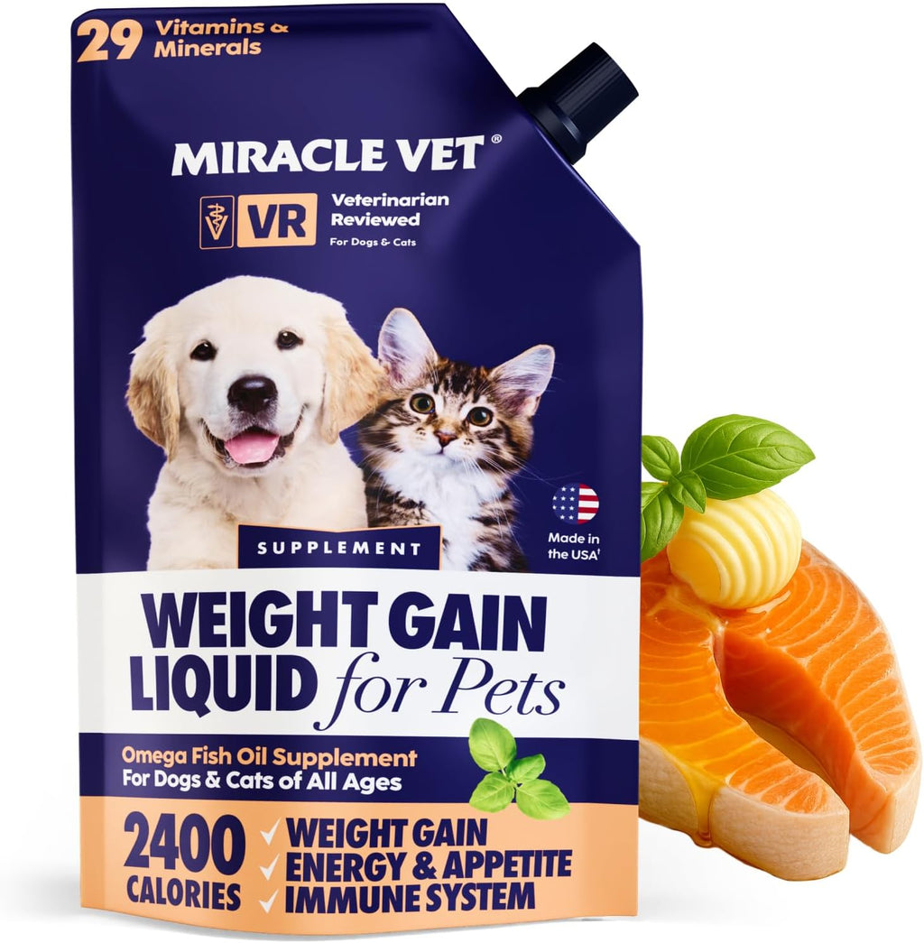 Miracle Vet High Calorie Weight Gainer bottle front view