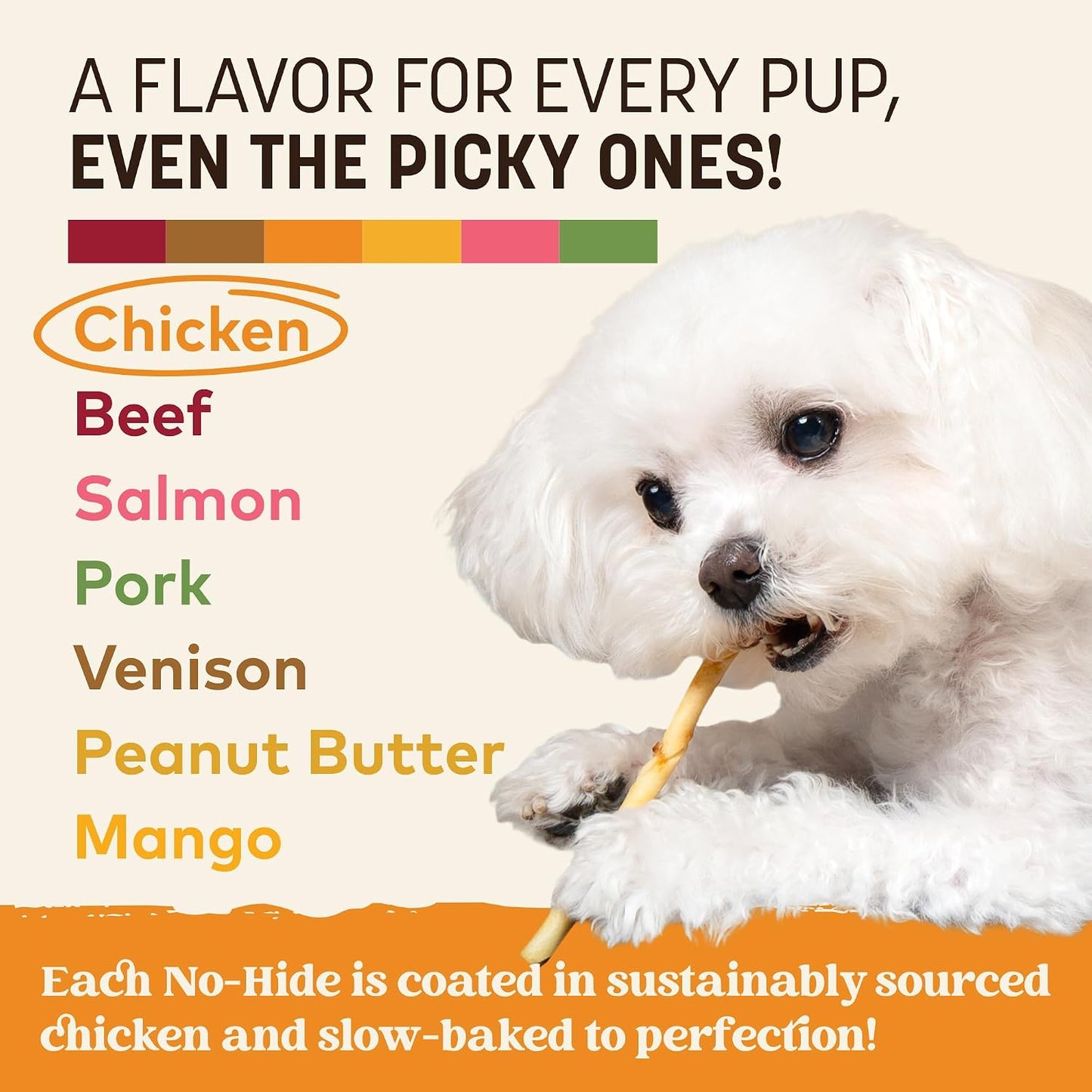 Earth Animal authentic USA imported small dog chicken chews nutrition details
