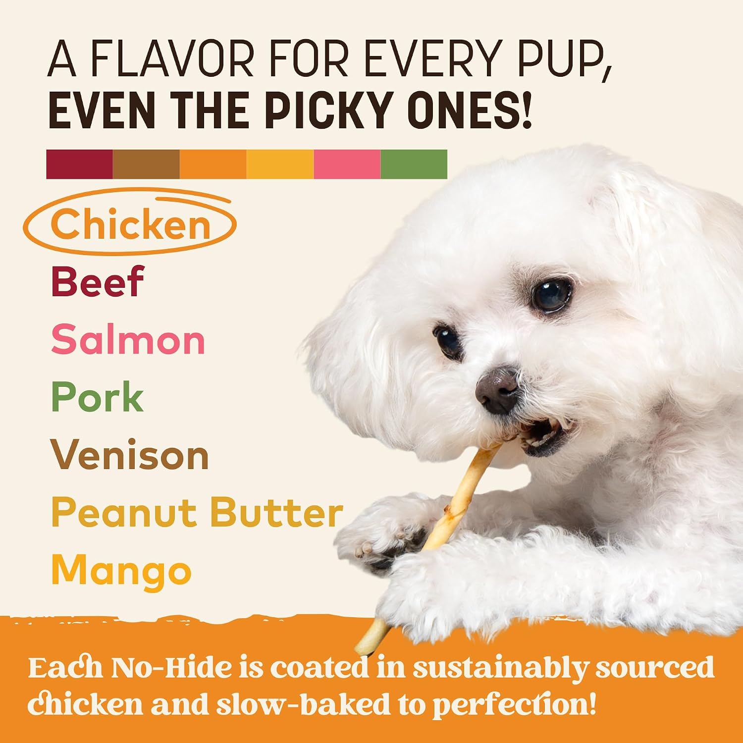 Earth Animal authentic USA imported small dog chicken chews nutrition details