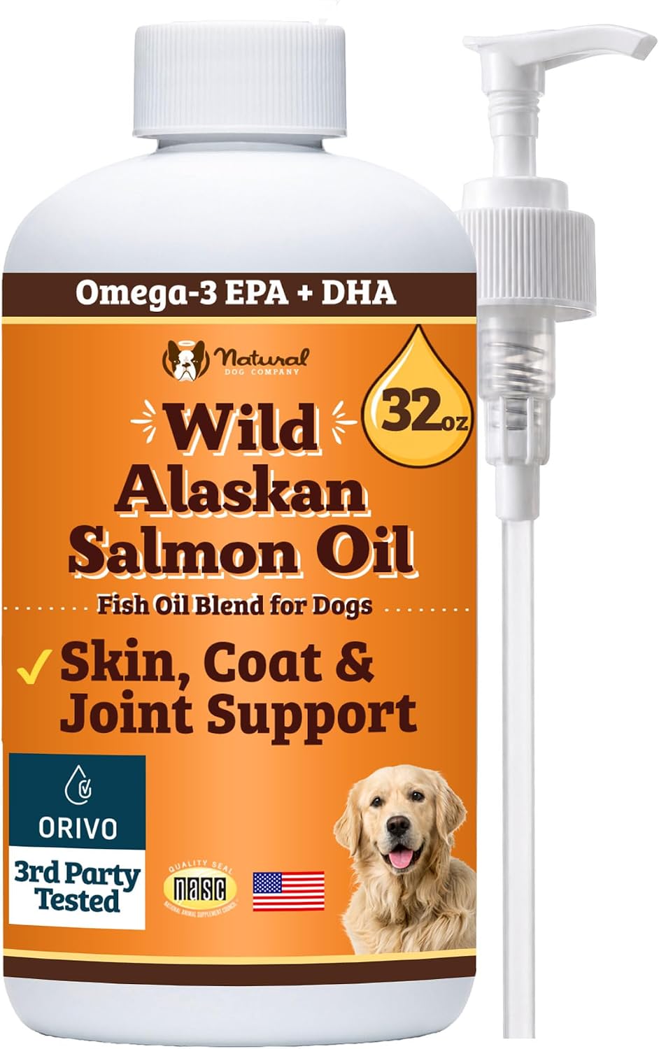 Natural Dog Company Wild Alaskan Salmon Oil for Dogs - Omega 3 Fish Oil Supplement with EPA & DHA for Skin, Coat, Itch Relief, Joints, Heart & Immune Support, Liquid Food Topper, 16 oz - Image 12
