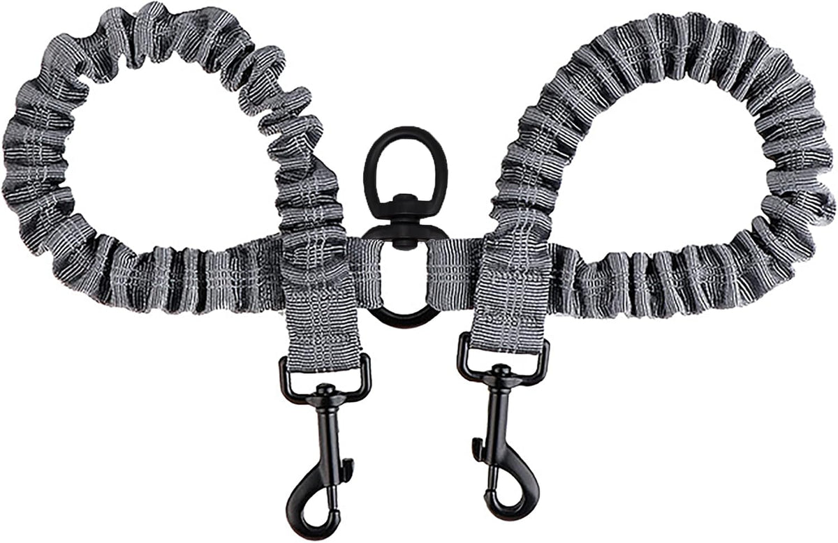 BAOBOTE Pet Double Dog Leash, Shock Absorbing Reflective Bungee Lead Walk 2 Dogs with Ease, 360 degrees Swivel No Tangle Double Dog Walking & Training Leash, Dual Dog Leashs for 6-120lbs Dogs (Pink) - Image 10