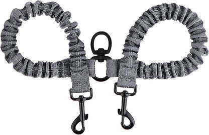 BAOBOTE Pet Double Dog Leash, Shock Absorbing Reflective Bungee Lead Walk 2 Dogs with Ease, 360 degrees Swivel No Tangle Double Dog Walking & Training Leash, Dual Dog Leashs for 6-120lbs Dogs (Pink) - Image 10