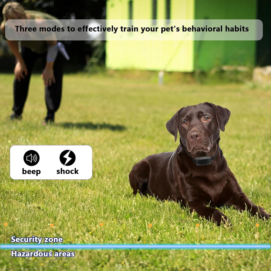 UltraCrab double dog fence kit components including receiver collars and power adapter