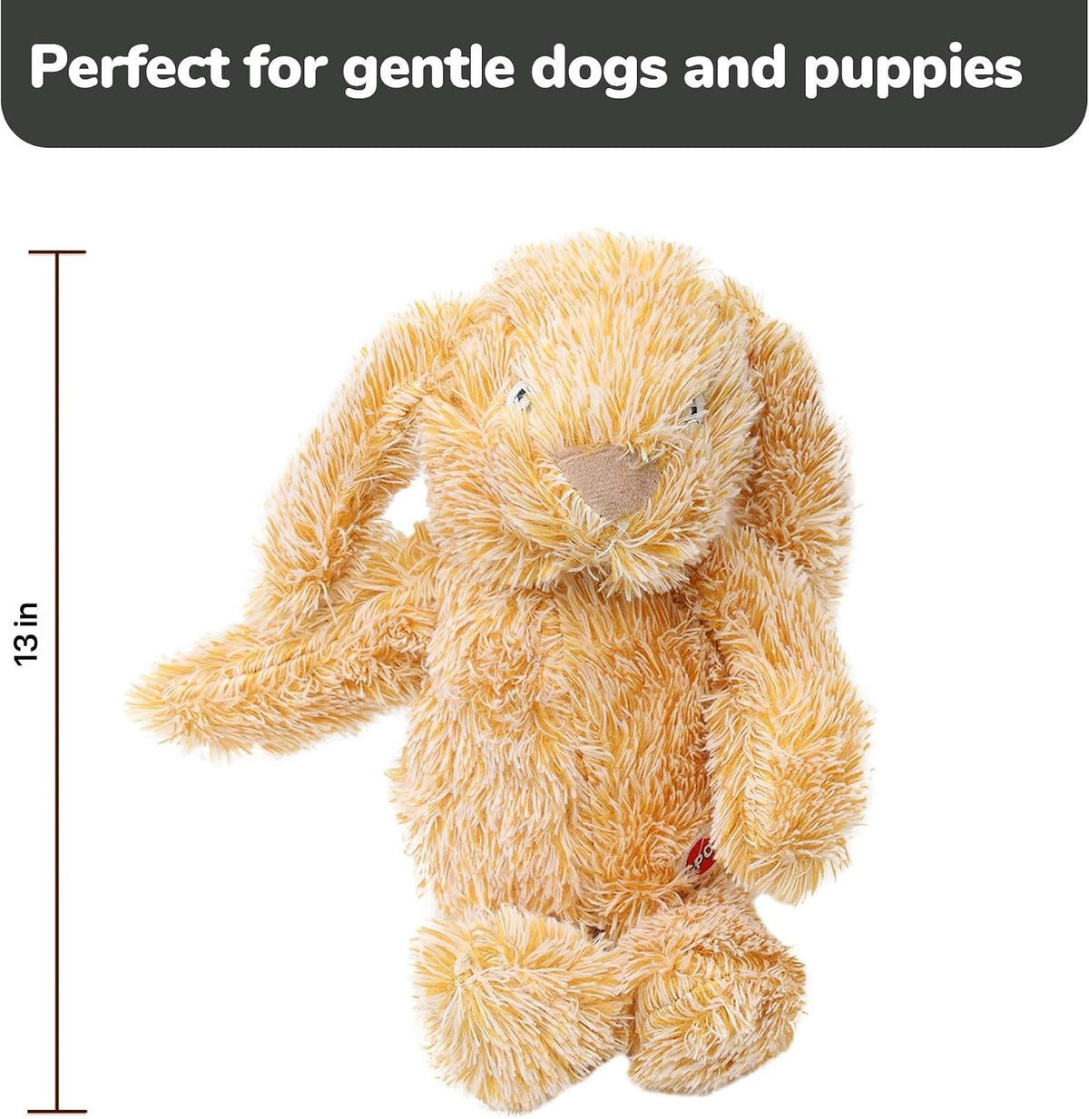 Spot Cuddle Bunny toy showing floppy ears and limbs