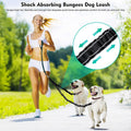 Snagle Paw dual dog lead splitter showcasing extended shock absorbing bungees