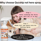 Qucship pet training spray bottle branding and label details