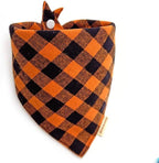 Plaid Dog Bandana with Button, Dual Layer Soft Cotton Triangle Dog Scarf Kerchief Washable Girl Boy Dog Bandanas Adjustable Accessories for Small Medium Large Extra Large Dog Puppy Pet - Image 11
