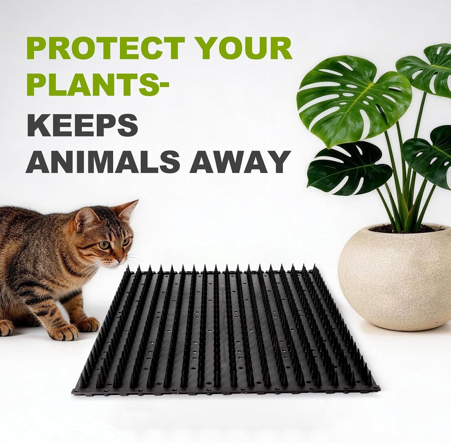 Three cat scat mats connected together for larger surface