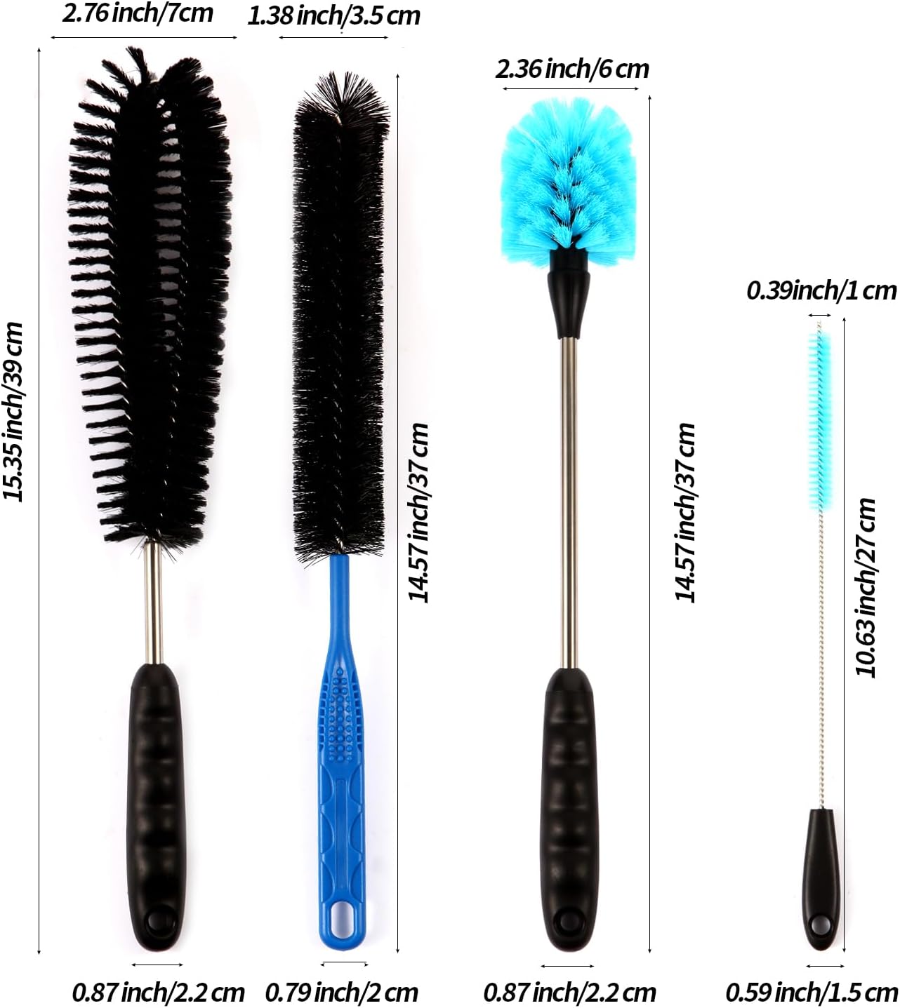Premium nylon bristles on the Suseg aquarium maintenance tools close up.