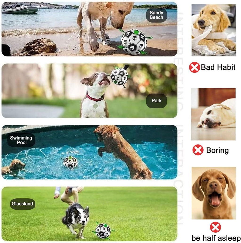 Amasiver 6 inch dog soccer ball with paw prints