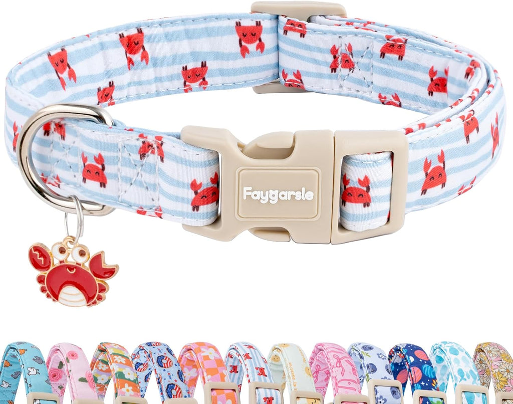 Faygarsle Cute Pink Bow Pattern Dog Collar for Summer Spring Design for Small Medium Large Dogs, S - Image 14