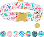 Dog Collar for Summer,Cute Pink Plaid Dog Collar,Cotton Puppy Collar with Adjustable Metal Buckle for Small,Medium,Large Girl Boy Dog - Image 13