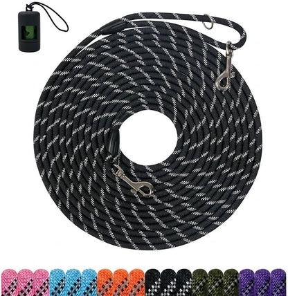 Tairro long dog training leash heavy duty reflective rope front view