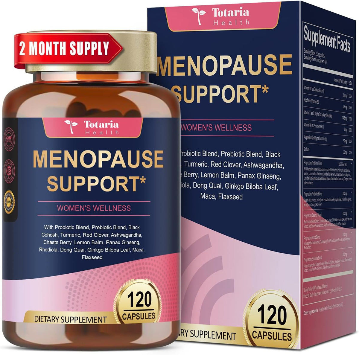 Totaria 40-in-1 menopause supplement bottle front view