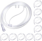 Anglechic 10 pack adult oxygen nasal cannula front view sterile packaging.