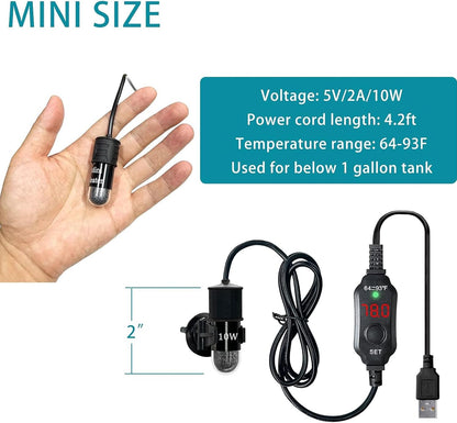Auomii aquarium heater external temperature controller display