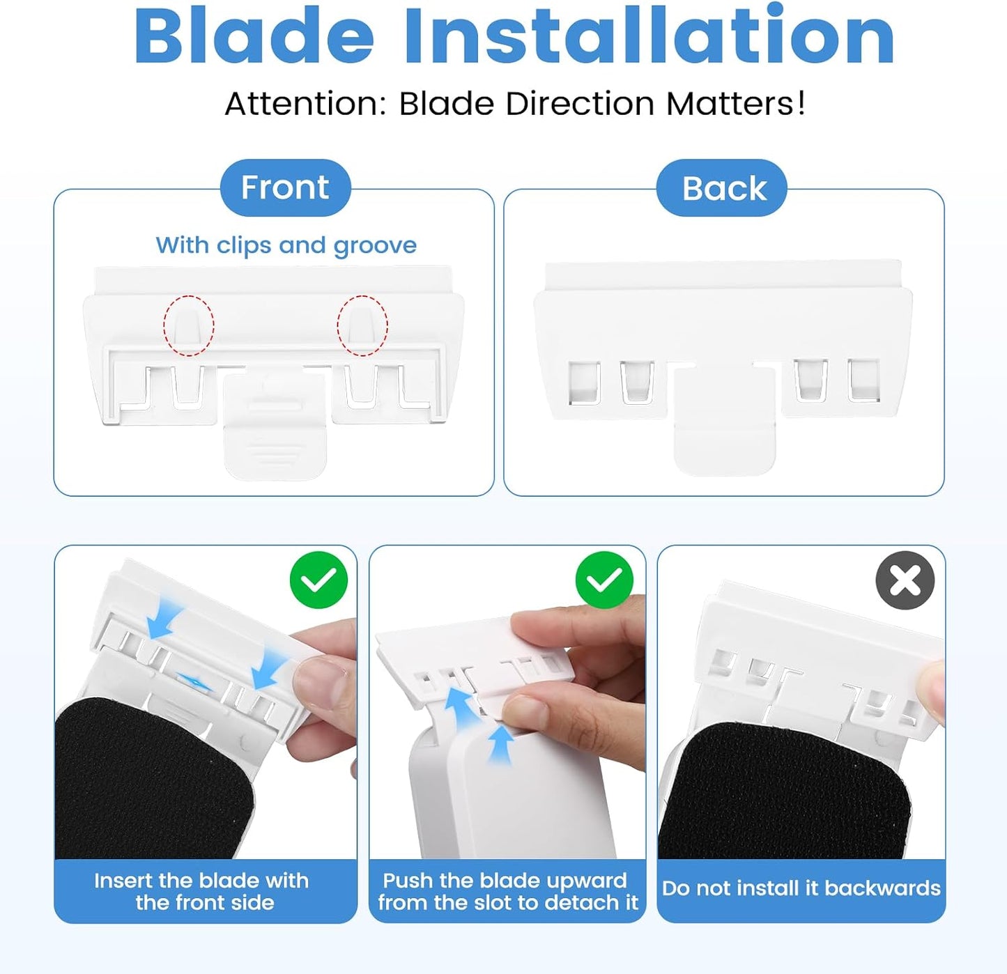 Double-sided magnetic tank cleaning tool showing scrub pads