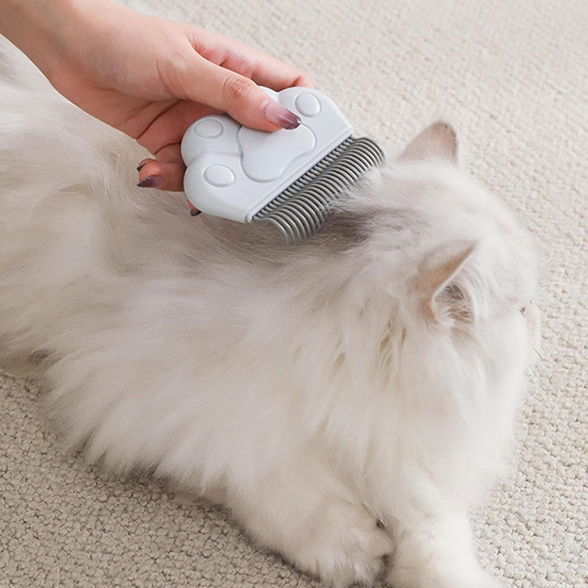 KQUQK pet grooming brush dual sided head removing loose undercoat fur.