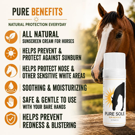 Pure Sole equine sunblock push-up stick packaging